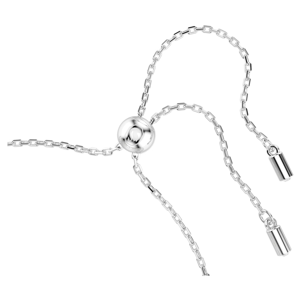 Ariana Grande x Swarovski bracelet Crystal pearl, Round cut, White, Rhodium plated
