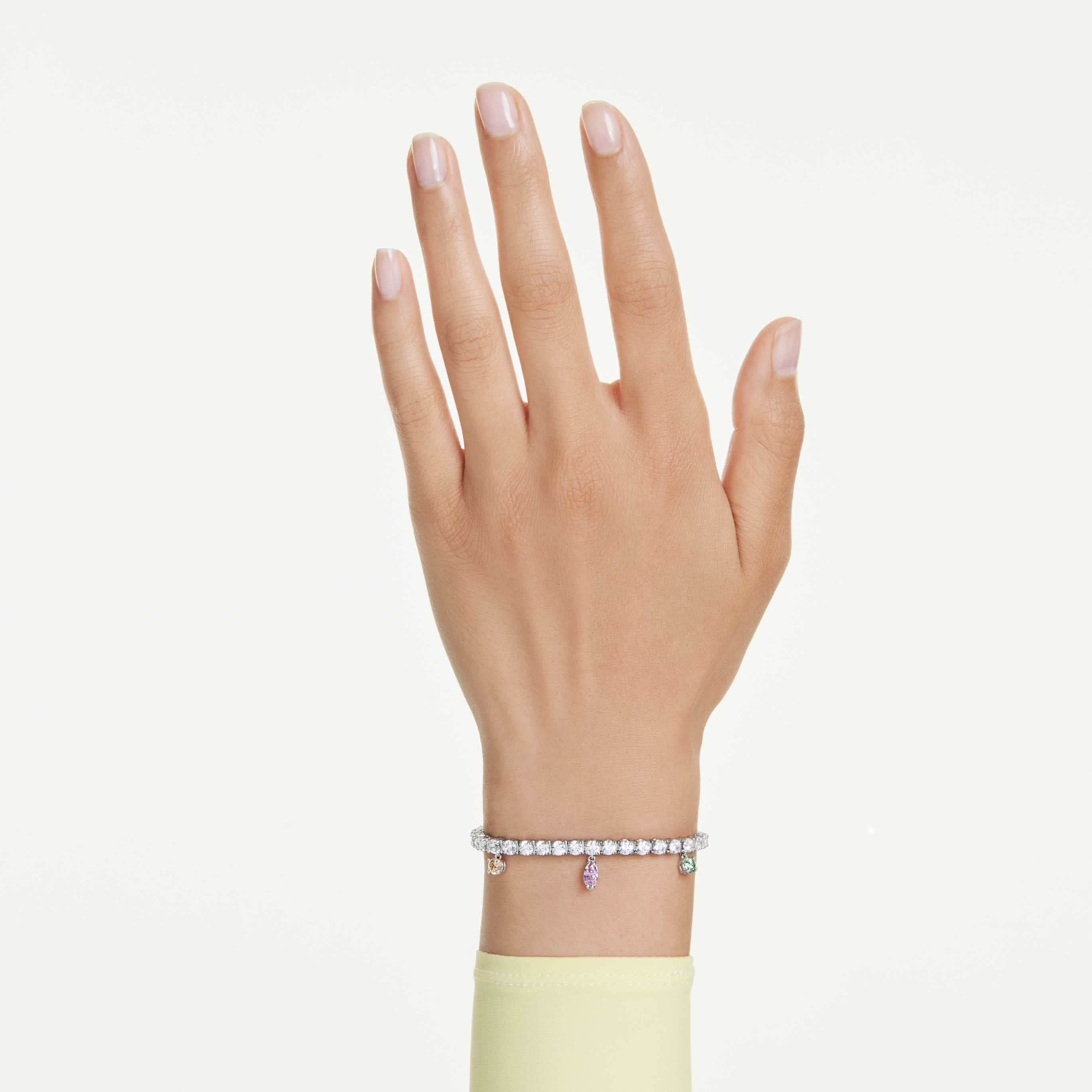 Ariana Grande x Swarovski bracelet Mixed cuts, Multicolored, Rhodium plated