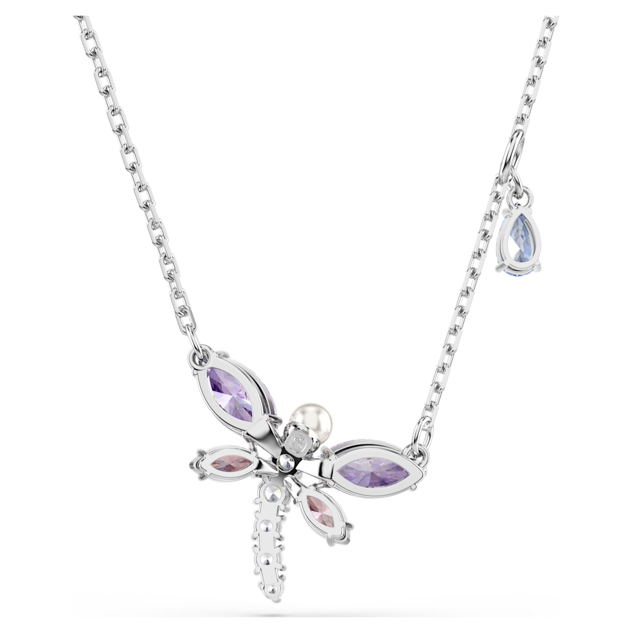 Ariana Grande x Swarovski pendant Mixed cuts, Dragonfly, Multicolored, Rhodium plated
