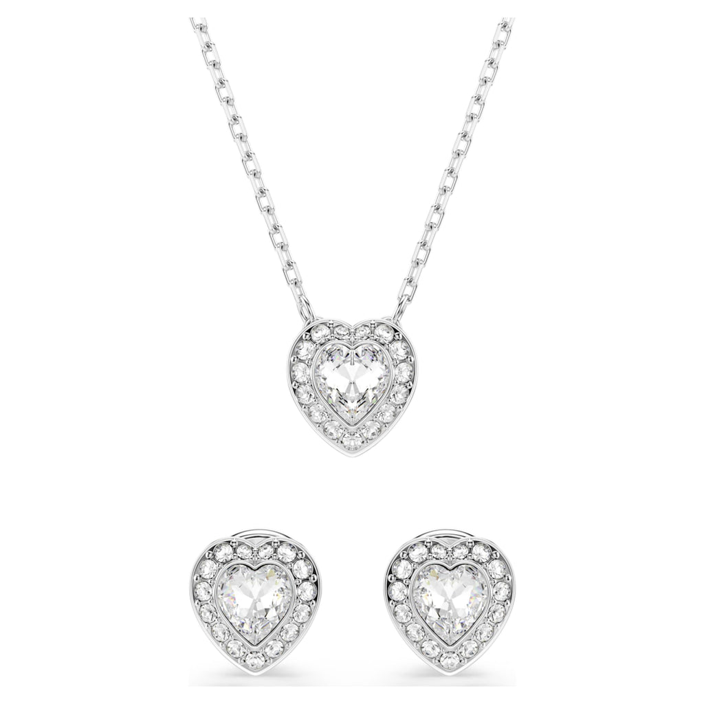 Ariana Grande x Swarovski set Mixed cuts, Heart, White, Rhodium plated