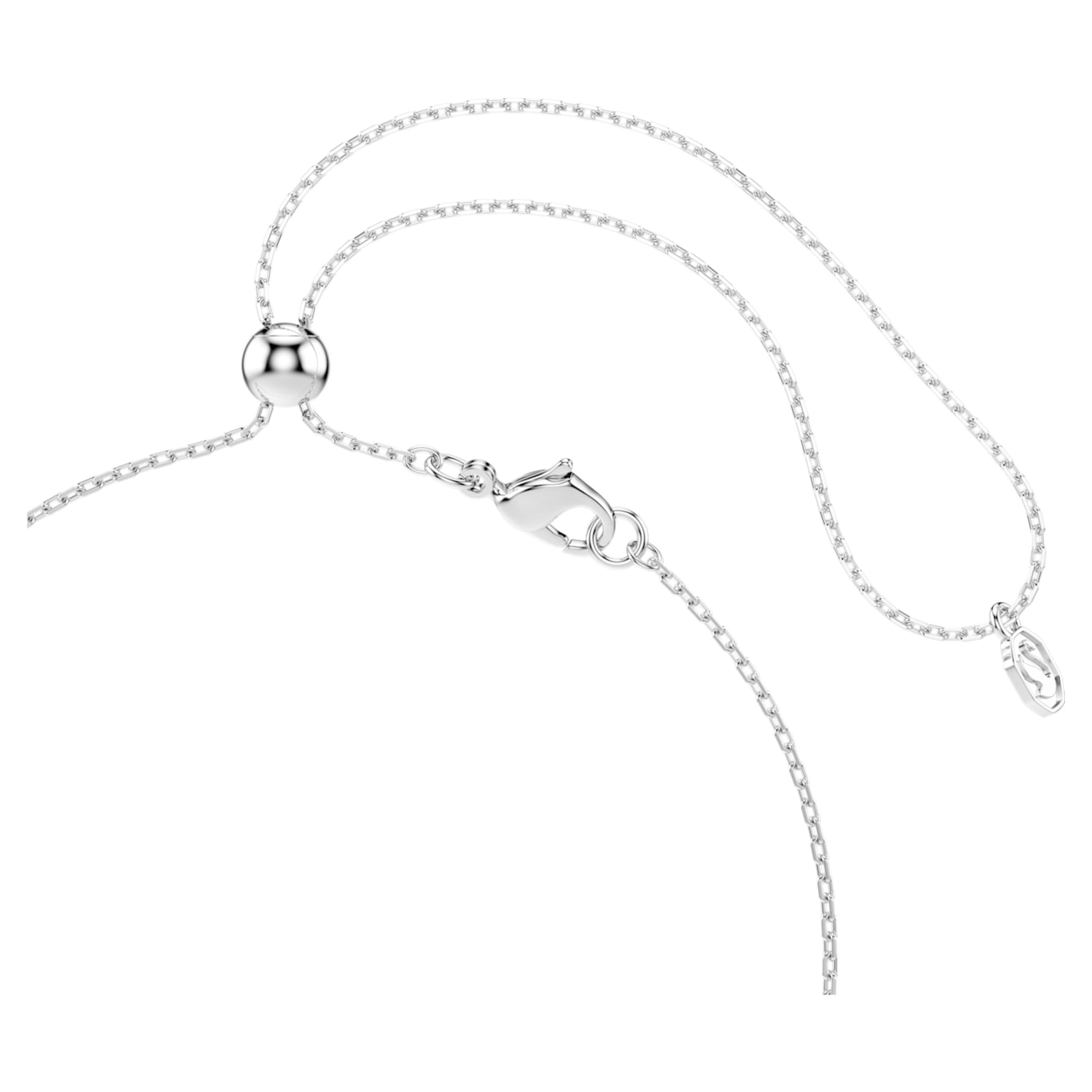 Ariana Grande x Swarovski Y necklace Mixed cuts, Dragonfly, Multicolored, Rhodium plated