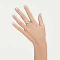 Swarovski Attract ring Square cut, Pavé, White, 18K gold finish
