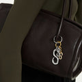 Swarovski Bag charm Round cut, White, Mixed metal finish