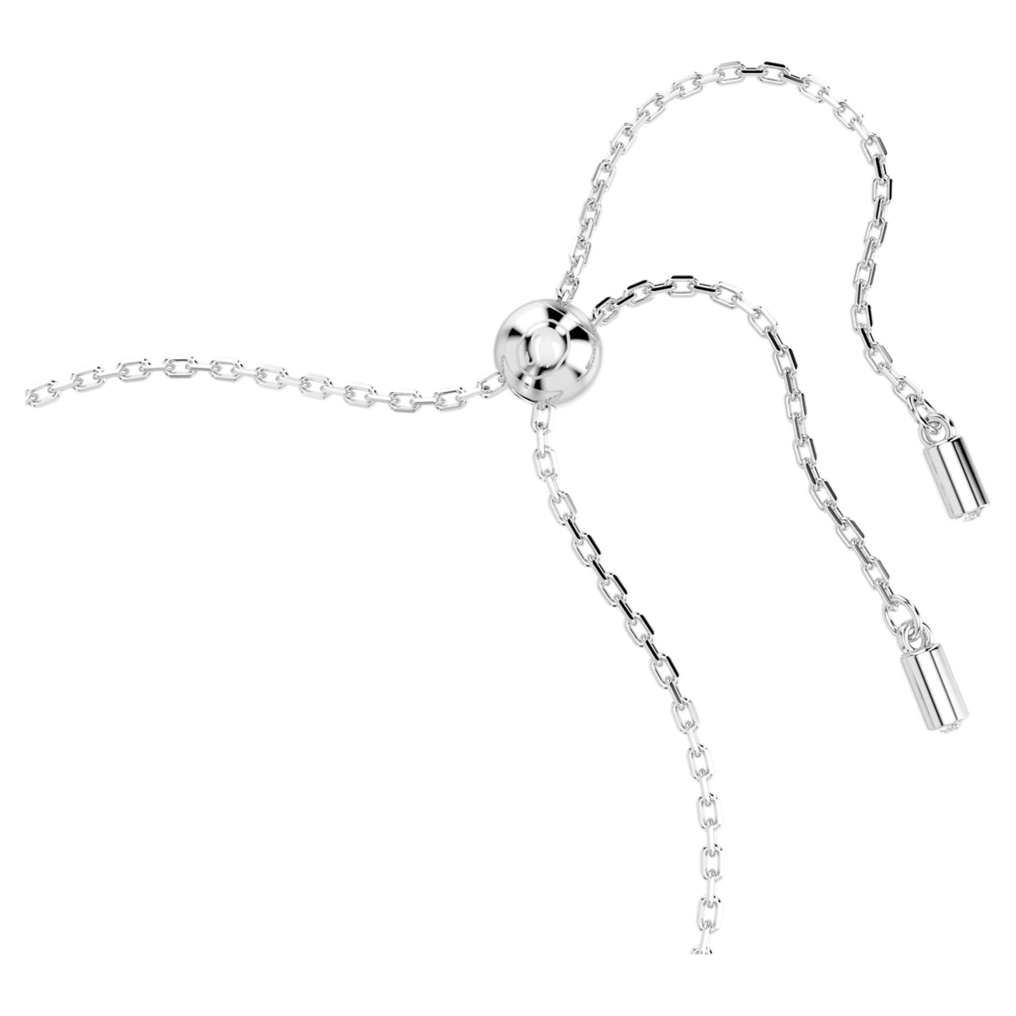 Swarovski Birthstone bracelet Square cut, February, Purple, Rhodium plated