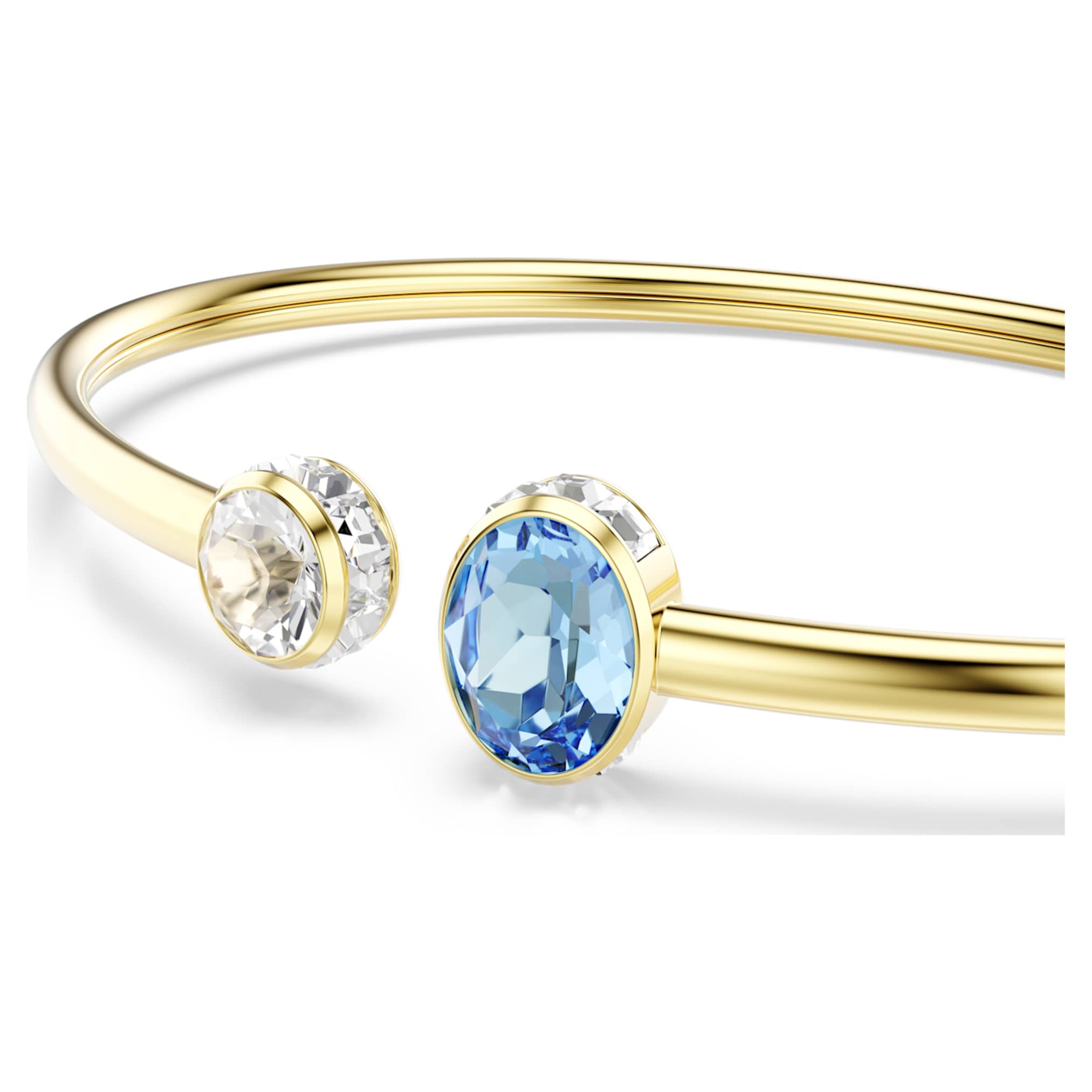 Swarovski Chroma bangle Mixed cuts, Multicolored, 18K gold finish
