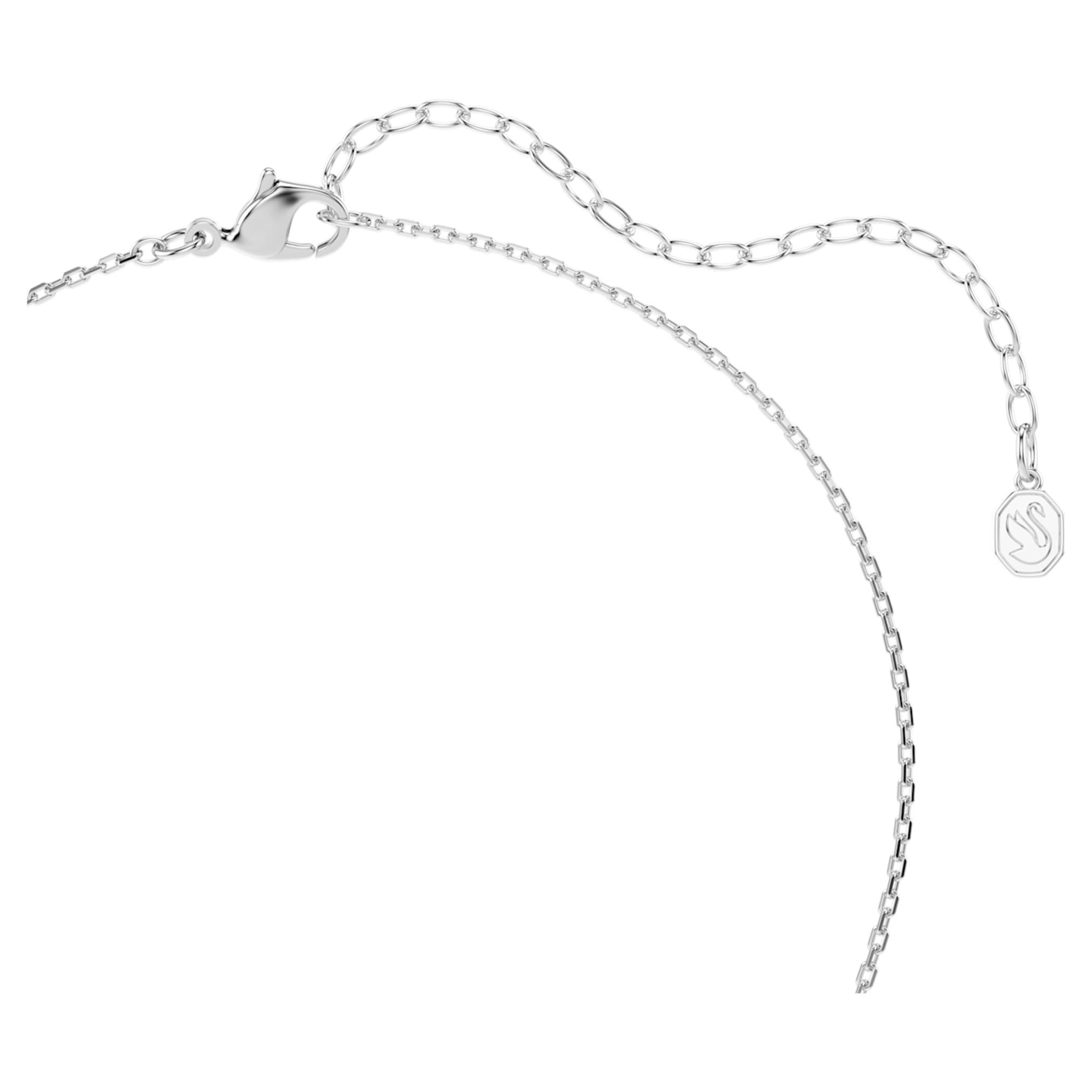 Swarovski Chroma pendant Mixed cuts, Pink, Rhodium plated