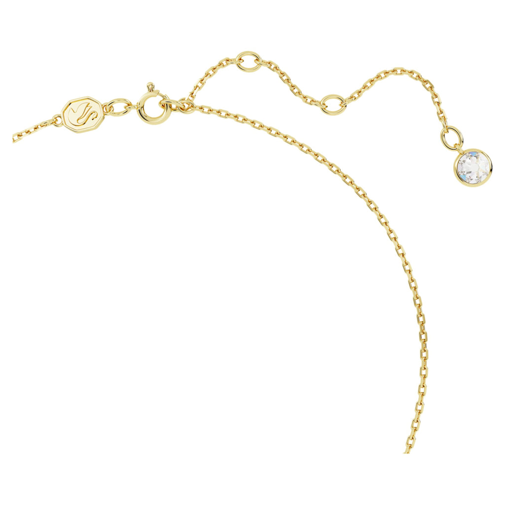 Swarovski Chroma pendant Pear cut, Green, 18K gold finish