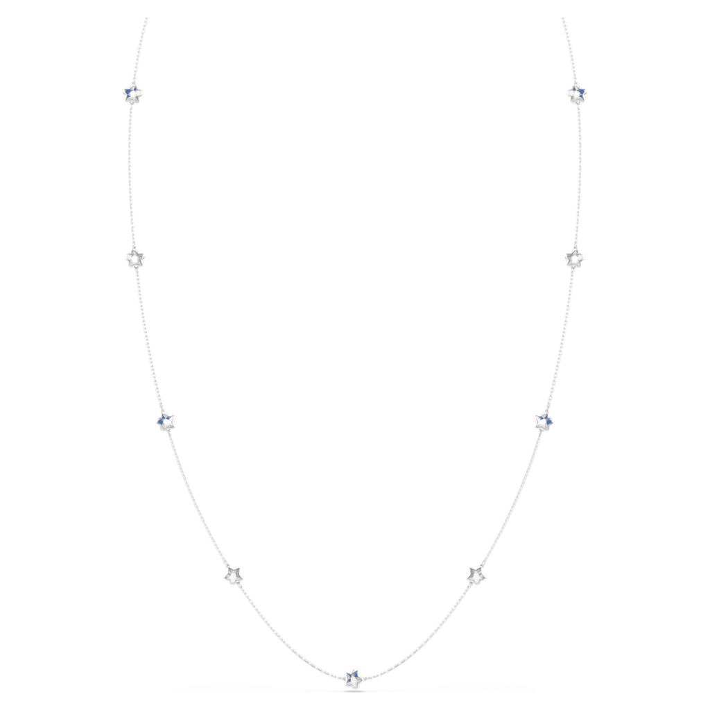 Swarovski Chroma strandage Star, White, Rhodium plated