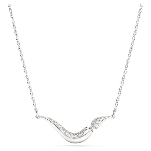 Swarovski Classica necklace Round cut, White, Sterling silver