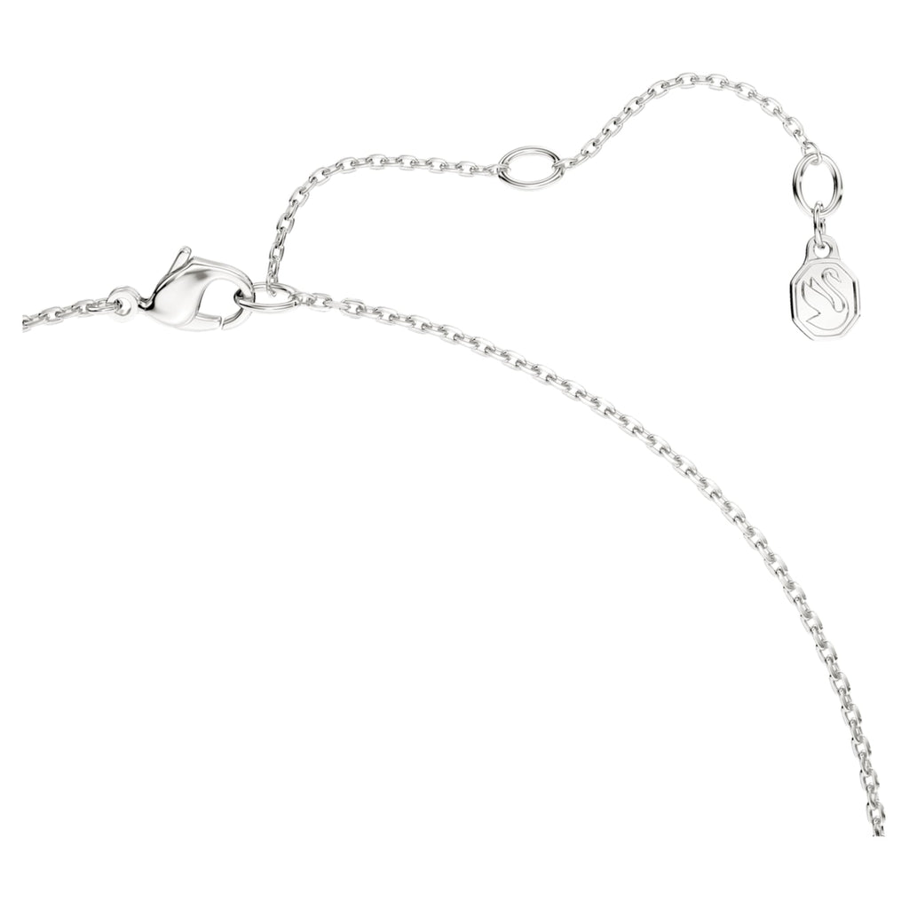 Swarovski Classica pendant Round cut, Interlocking, White, Sterling silver