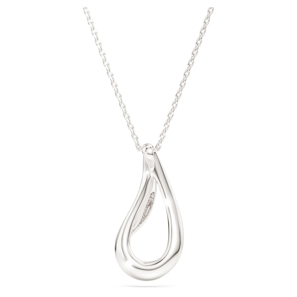 Swarovski Classica pendant Round cut, Long, White, Sterling silver