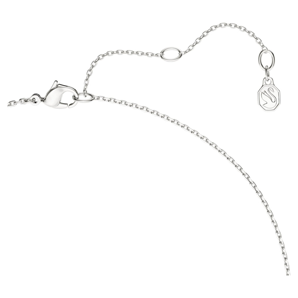 Swarovski Classica Y pendant Round cut, White, Sterling silver