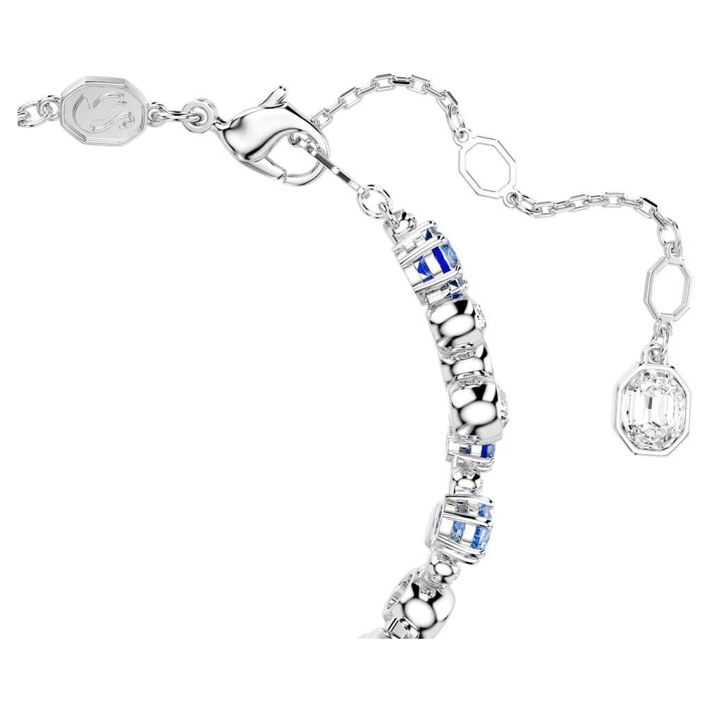 Swarovski Constella bracelet Mixed cuts, Blue, Rhodium plated