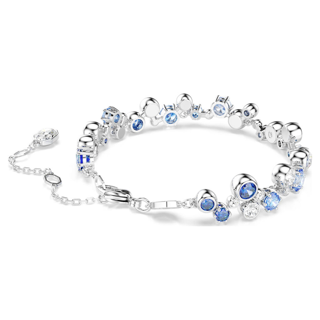 Swarovski Constella bracelet Mixed cuts, Blue, Rhodium plated