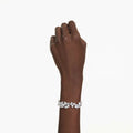 Swarovski Constella bracelet Mixed cuts, White, Rhodium plated