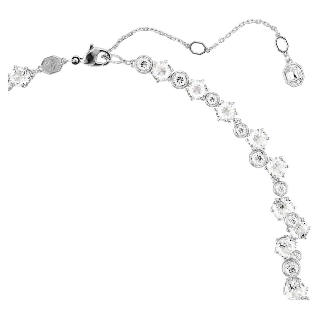 Swarovski Constella necklace Mixed cuts, Clasp, White, Rhodium plated