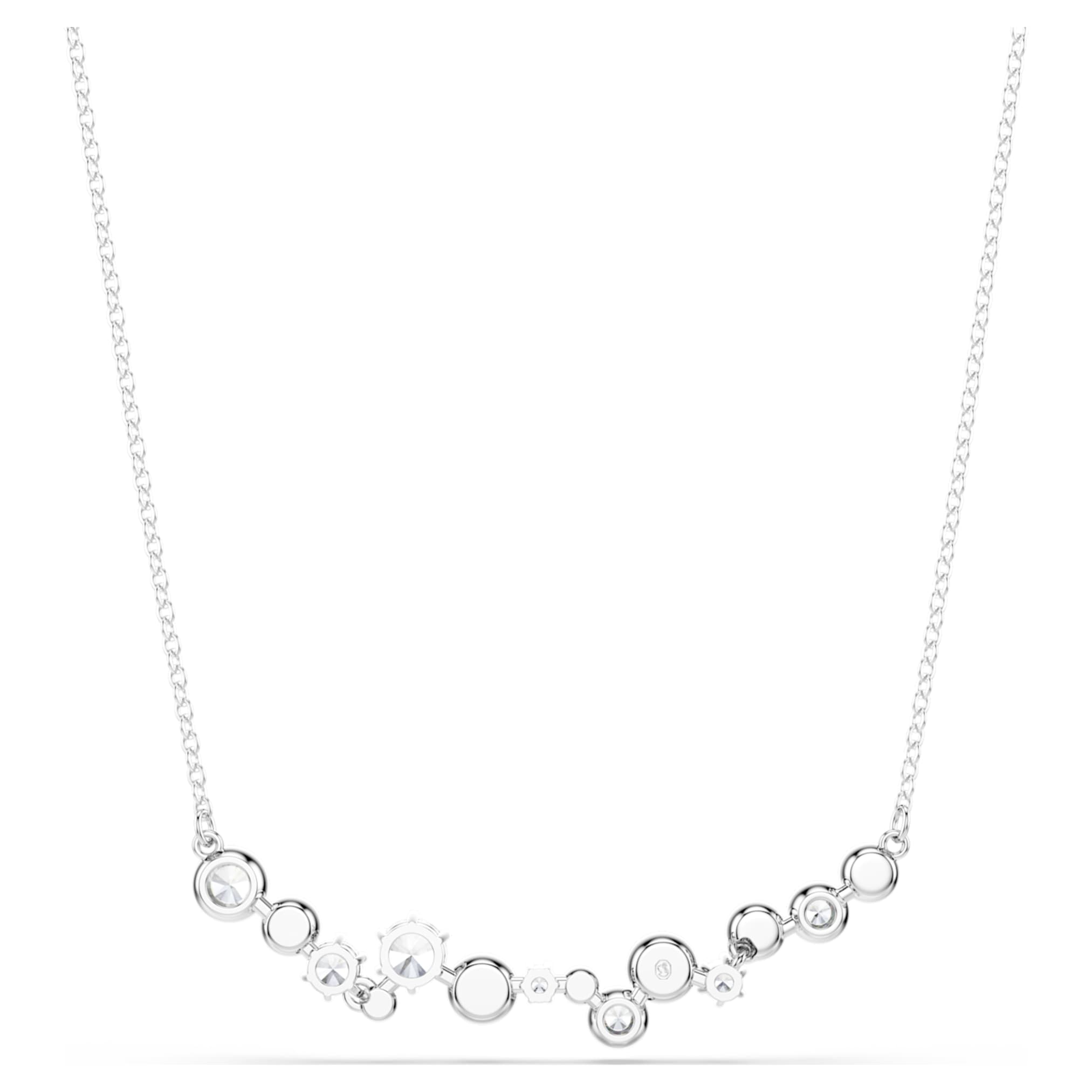 Swarovski Constella necklace Mixed cuts, White, Rhodium plated