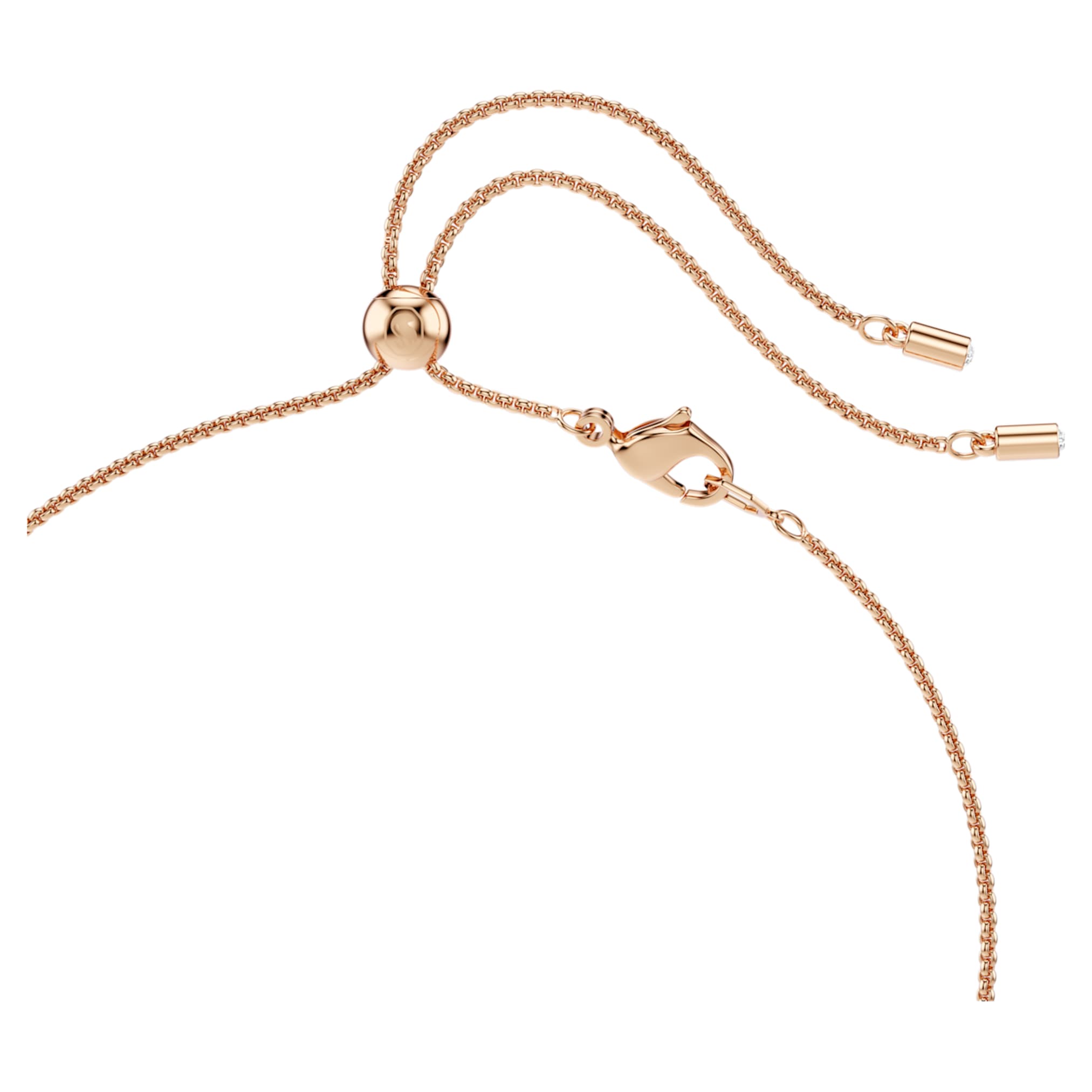 Swarovski Constella pendant Crystal pearl, Round cut, White, 18K rose gold finish