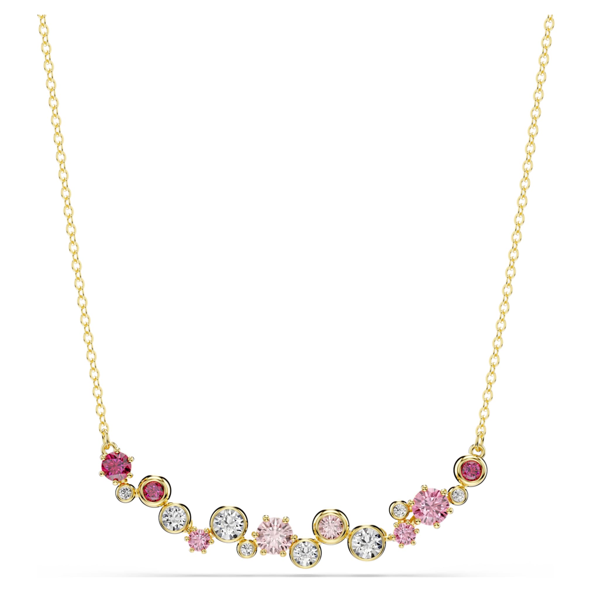 Swarovski Constella set Mixed cuts, Multicolored, 18K gold finish