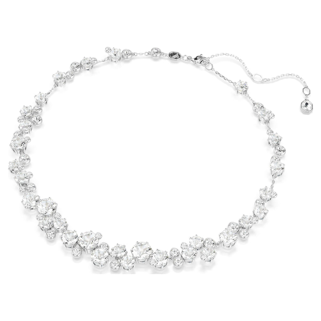 Swarovski Constella set Mixed cuts, White, Rhodium plated