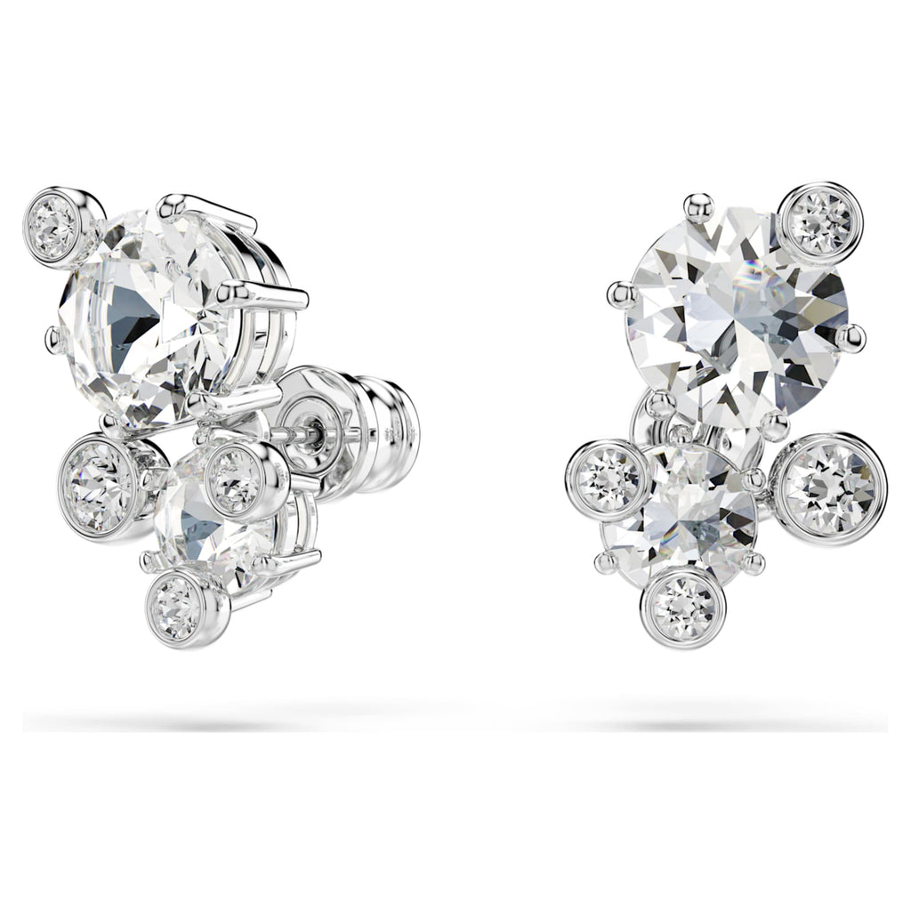 Swarovski Constella set Mixed cuts, White, Rhodium plated