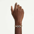 Swarovski Dextera bracelet Round cut, T-bar, White, Mixed metal finish