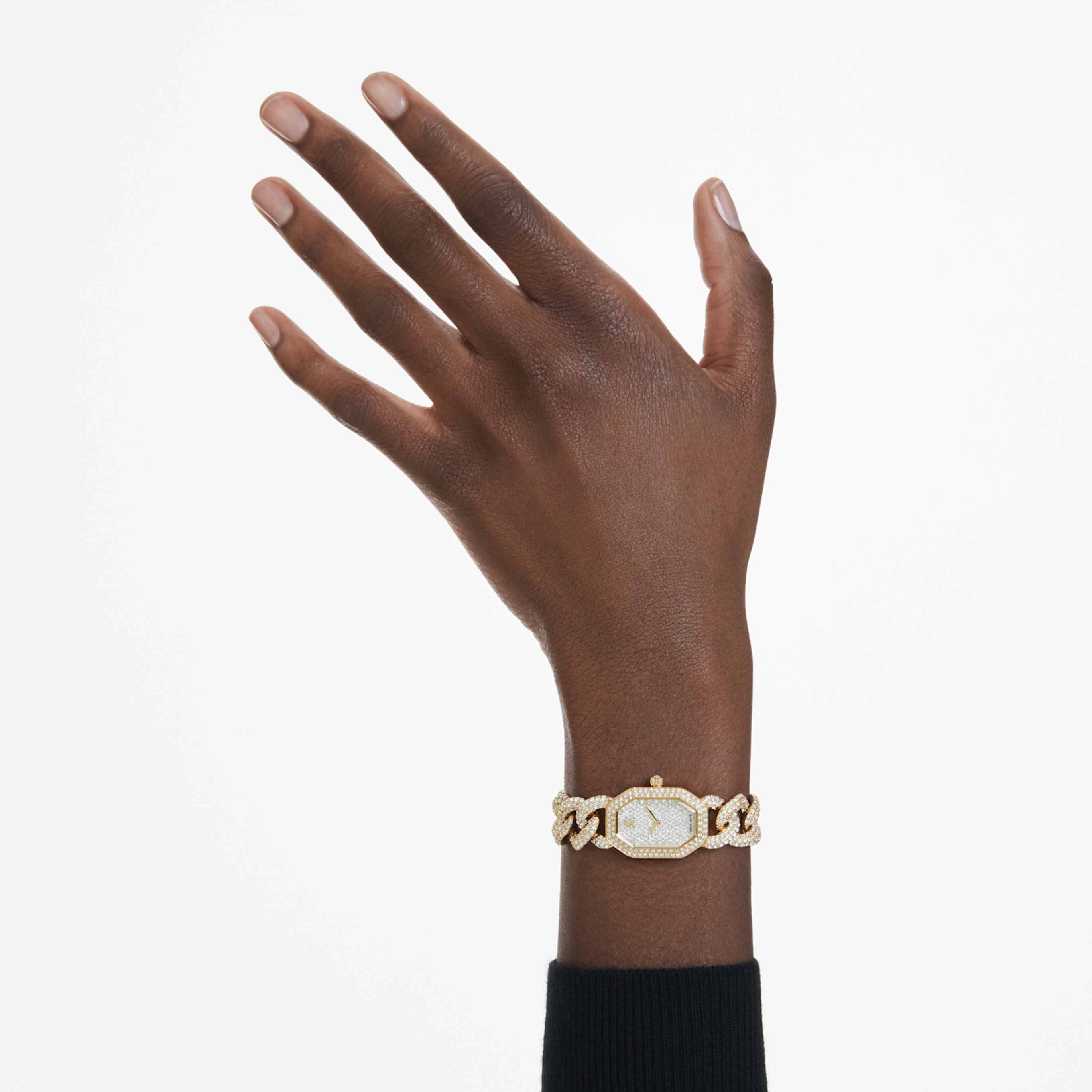 Swarovski Dextera chain watch Swiss Made, Crystal bracelet, Silver tone, Stainless Steel