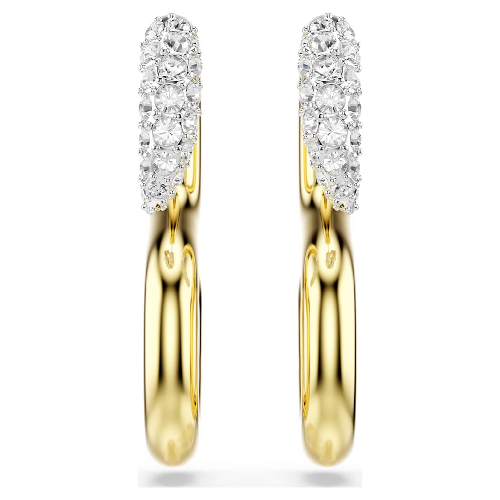 Swarovski Dextera earrings Round cut, White, Mixed metal finish