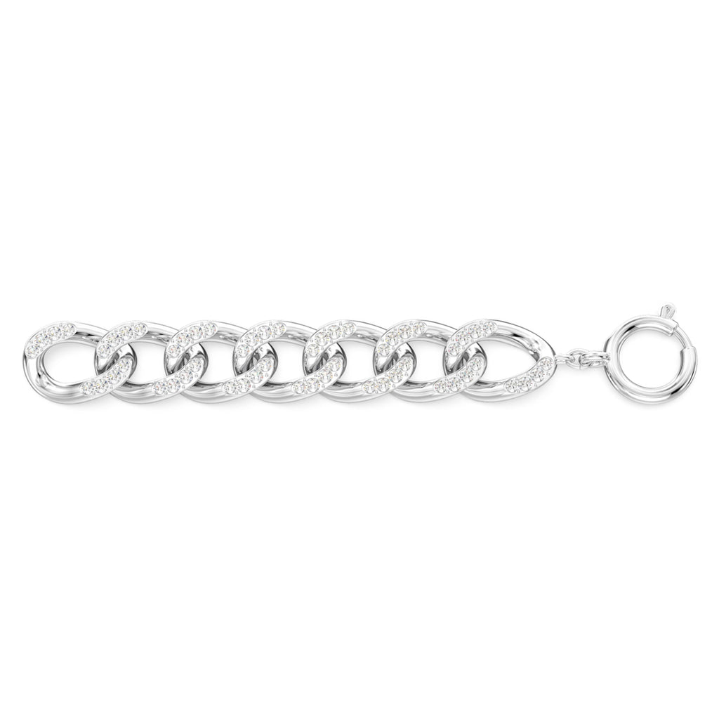 Swarovski Dextera extender White, Rhodium plated