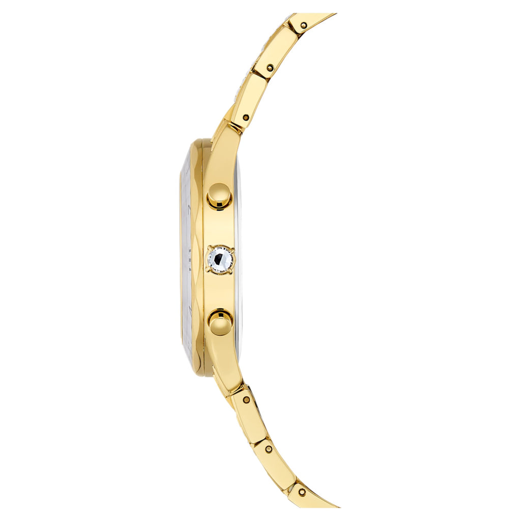 Swarovski Dextera lux watch Swiss Made, Metal bracelet, Gold tone, Gold-tone finish