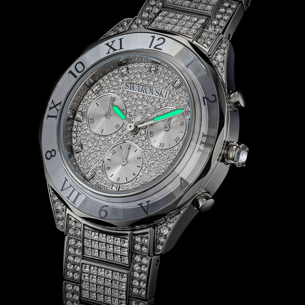 Swarovski Dextera lux watch Swiss Made, Metal bracelet, Silver tone, Stainless Steel