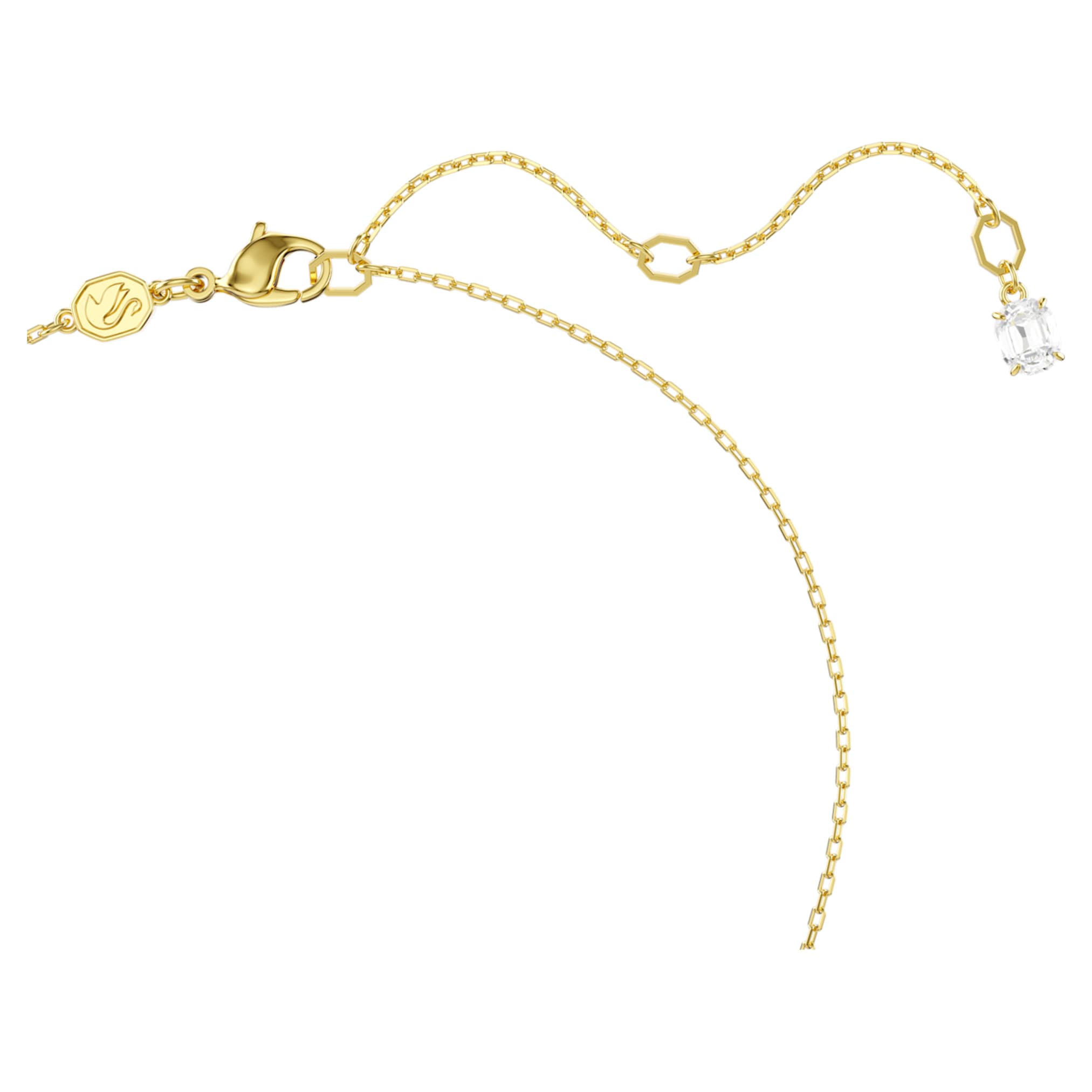 Swarovski Dextera pendant Interlocking loop, White, 18K gold finish