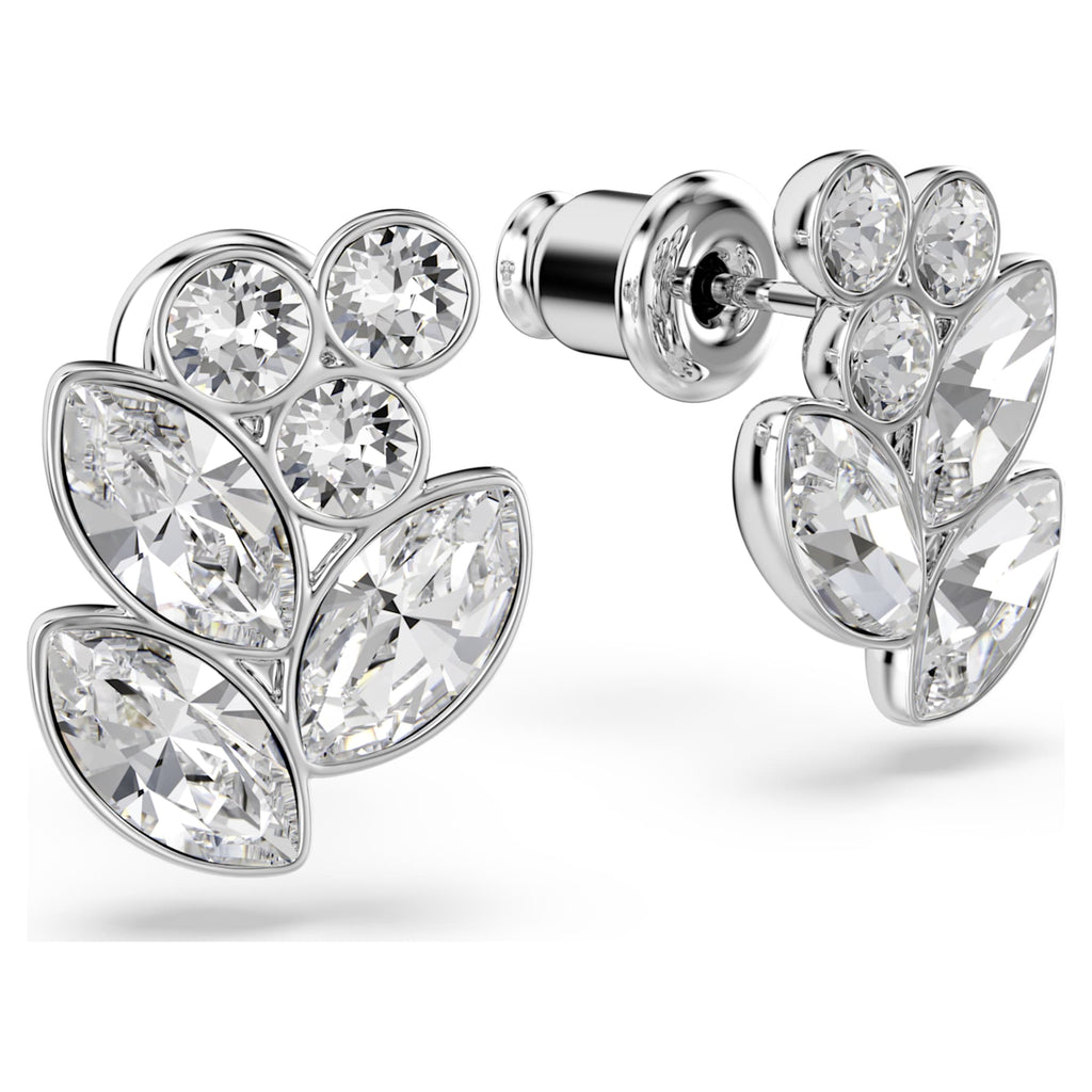 Swarovski Diapason stud earrings Mixed cuts, White, Rhodium plated