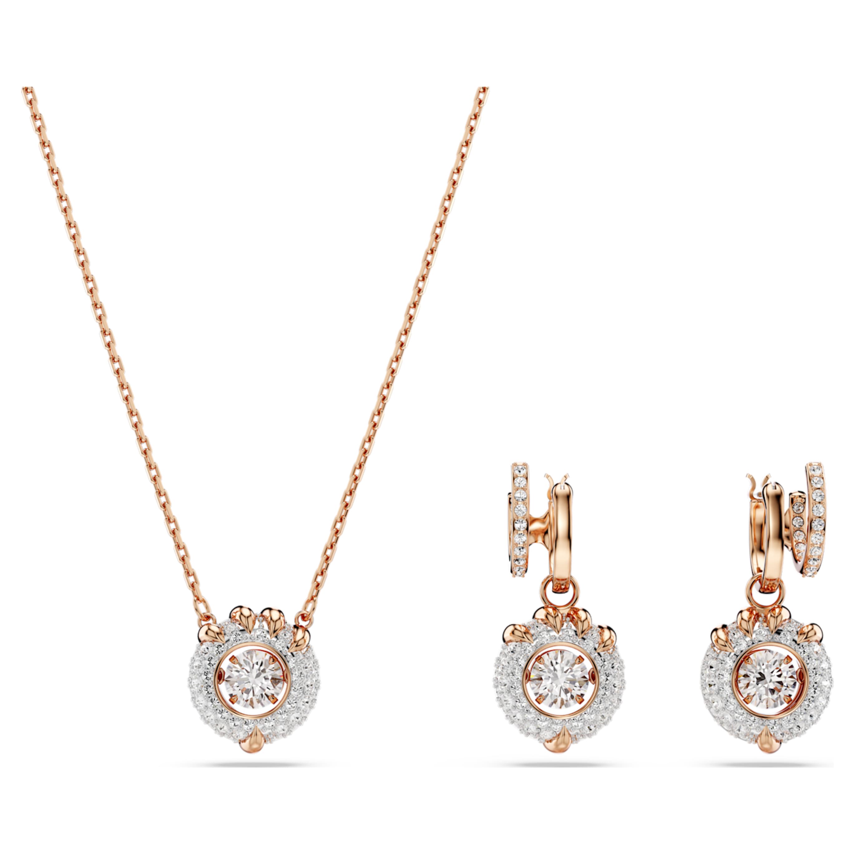 Swarovski Dragon & Phoenix set Dragon’s claw, White, 18K rose gold finish