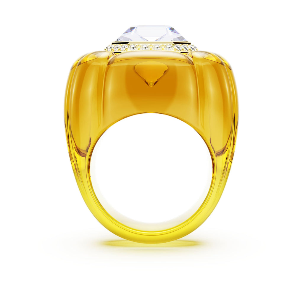 Swarovski Dulcis cocktail ring Cushion cut, Pavé, Yellow
