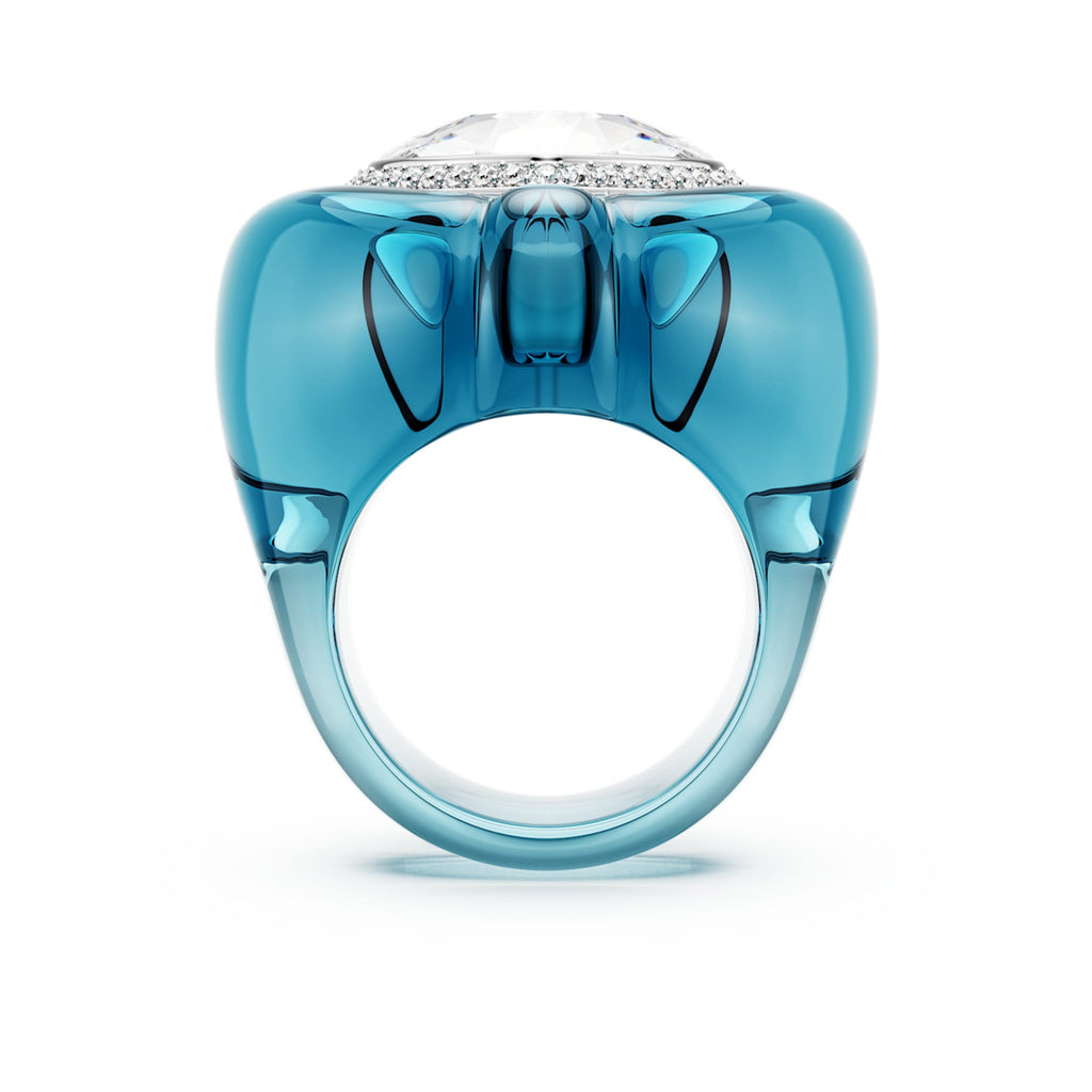 Swarovski Dulcis cocktail ring Heart cut, Pavé, Heart, Blue