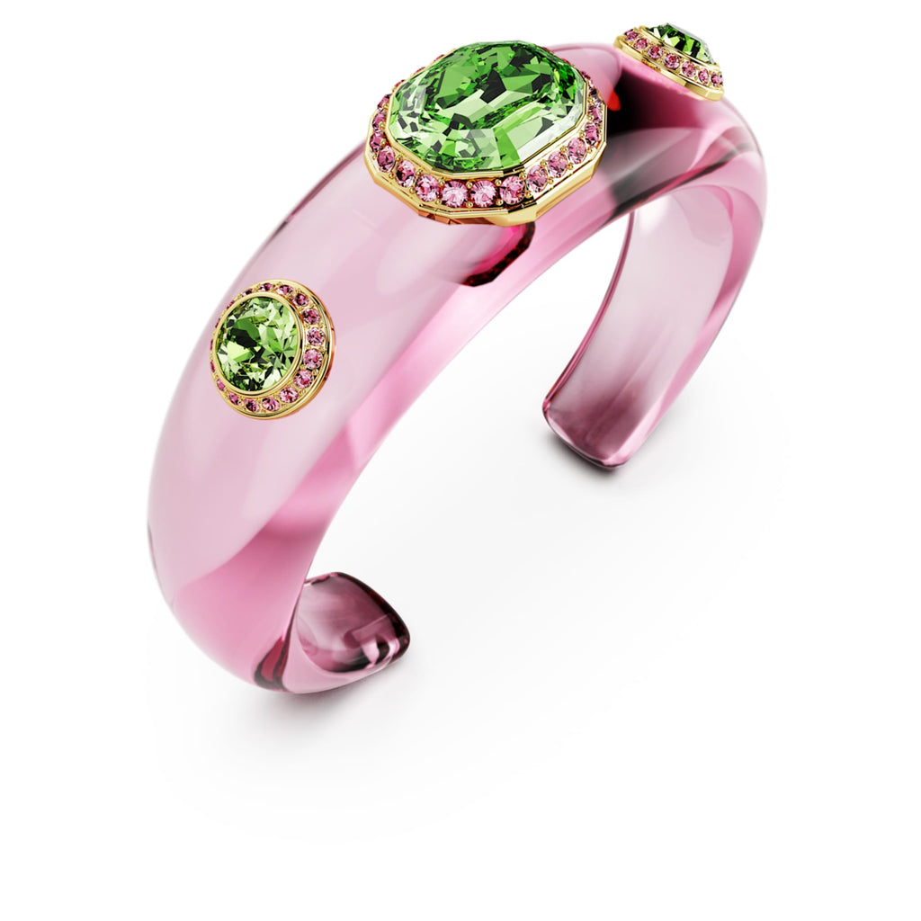 Swarovski Dulcis cuff Mixed cuts, Multicolored, 18K gold finish