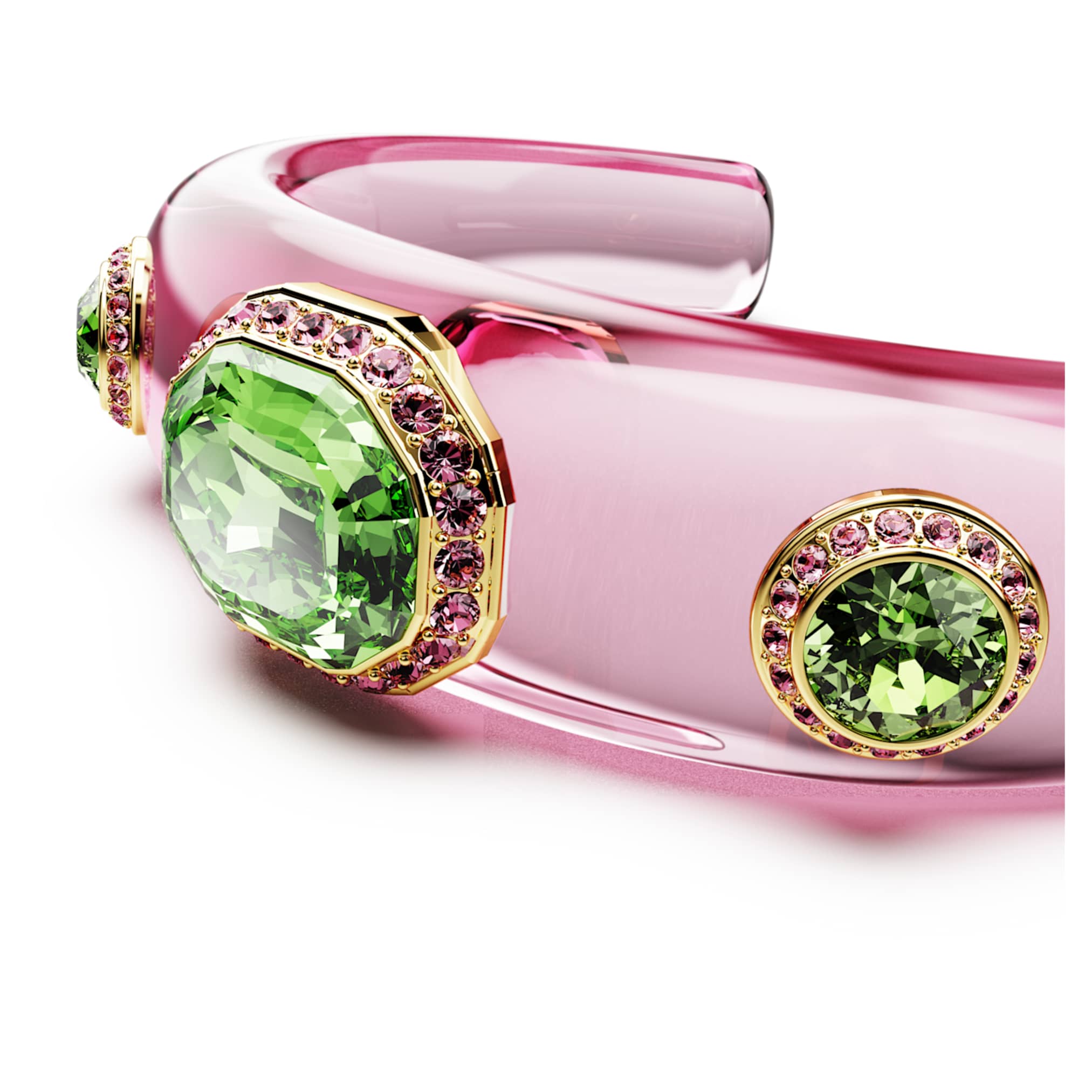 Swarovski Dulcis cuff Mixed cuts, Multicolored, 18K gold finish