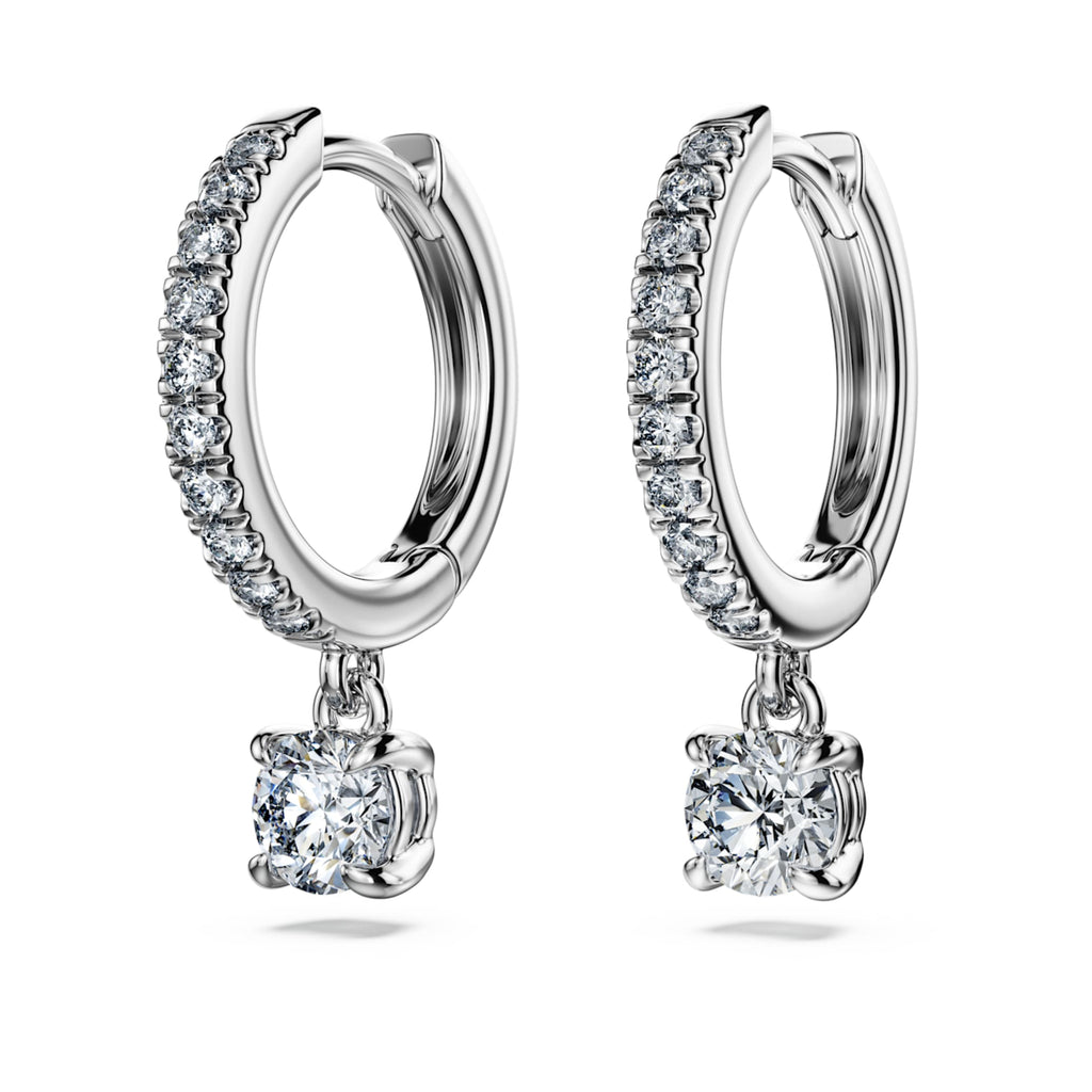 Swarovski Eternity drop earrings Lab-grown diamonds 0.7 ct tw, Round shape, 14K white gold