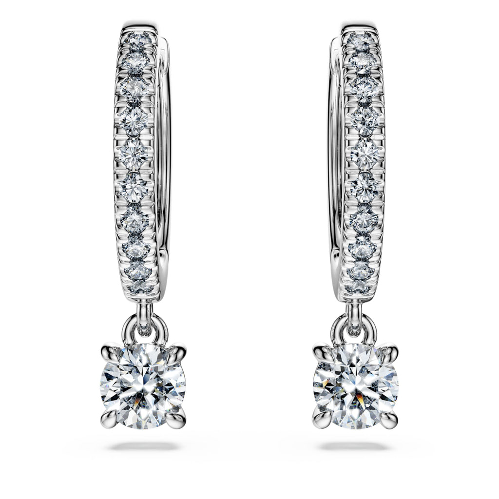 Swarovski Eternity drop earrings Lab-grown diamonds 0.7 ct tw, Round shape, 14K white gold