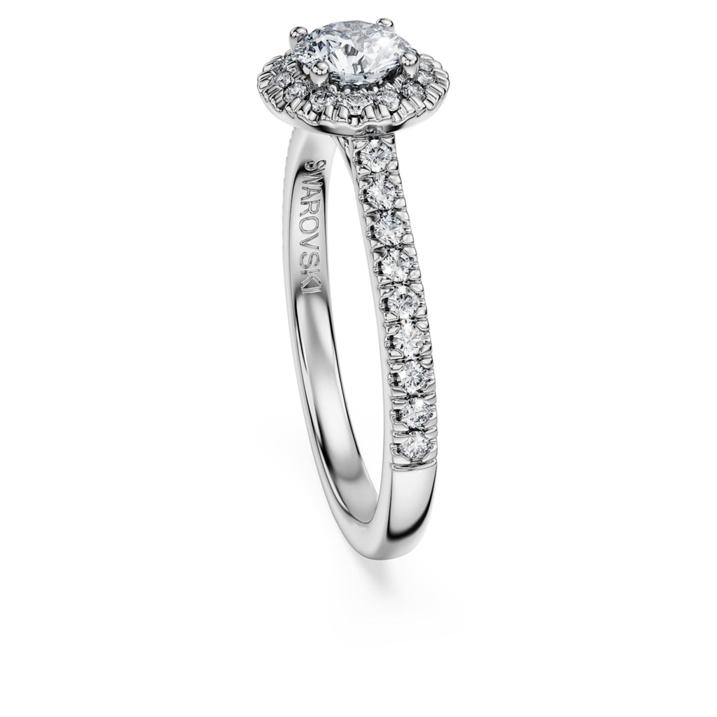 Swarovski Eternity halo solitaire ring Lab-grown diamonds 0.8 ct tw, Round shape, 14K white gold