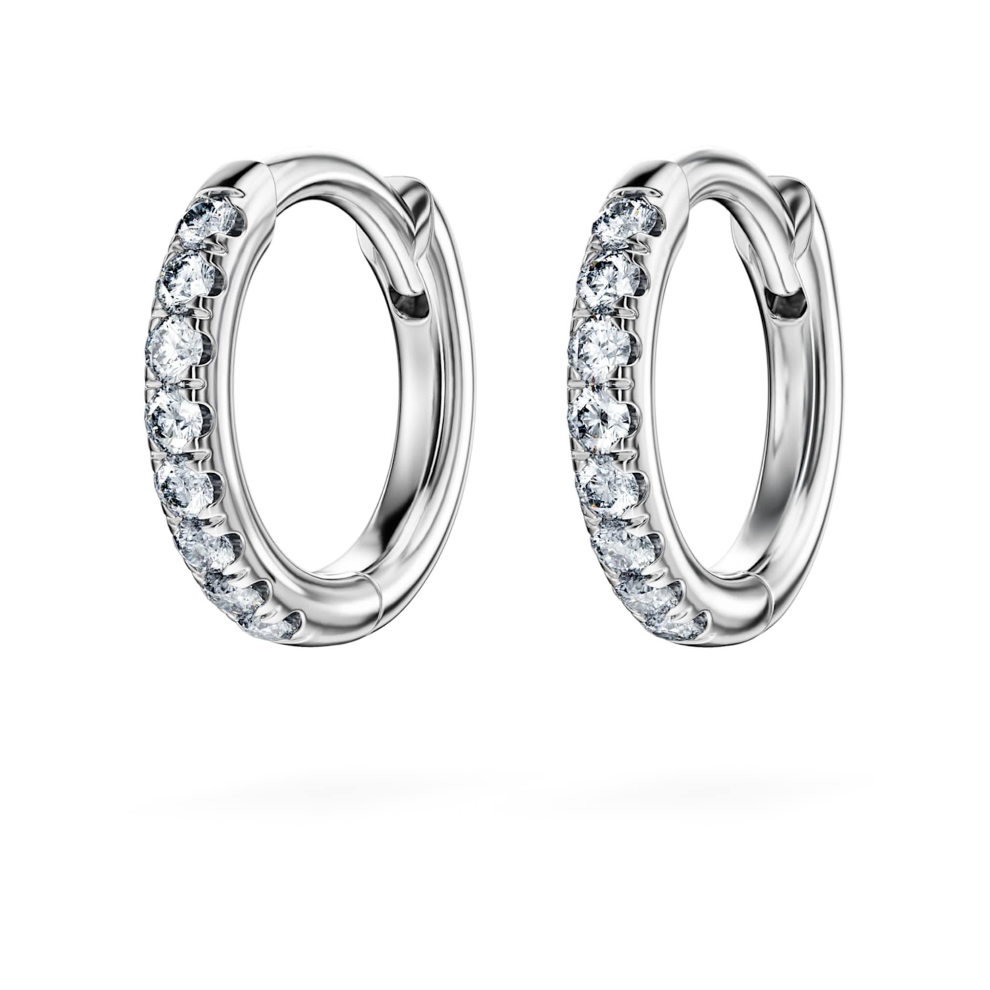 Swarovski Eternity hoop earrings Lab-grown diamonds 0.1 ct tw, Round shape, Small, 14K white gold