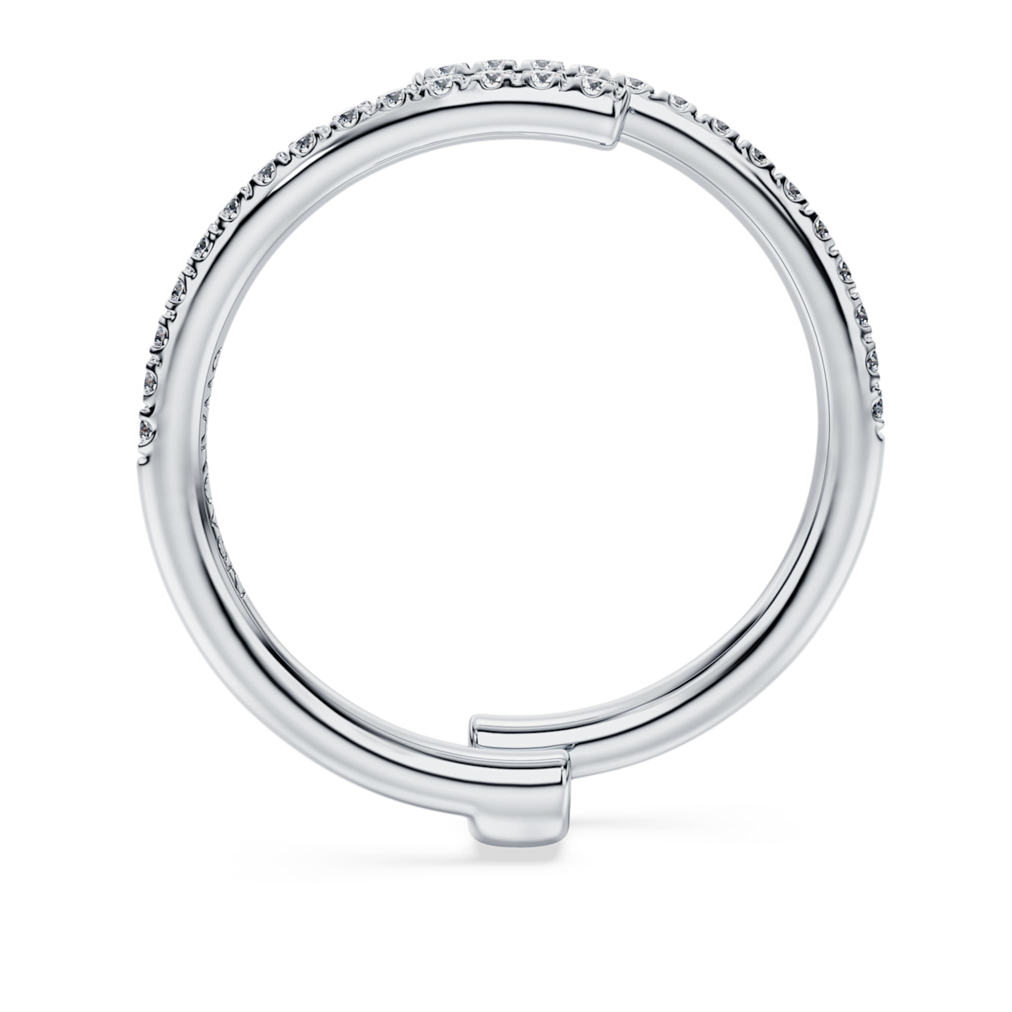 Swarovski Eternity open band ring Lab-grown diamonds 0.2 ct tw, Round shape, 14K white gold