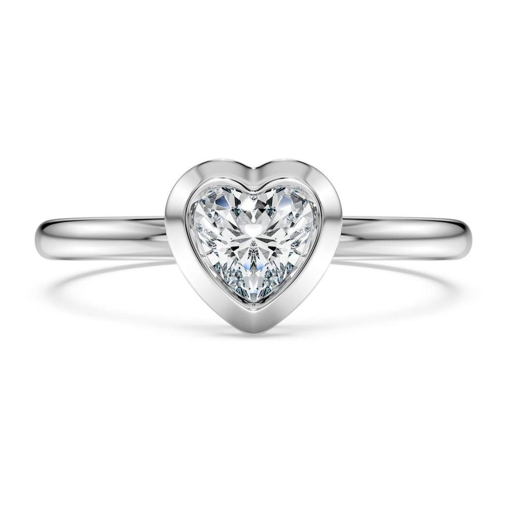 Swarovski Eternity solitaire ring Lab-grown diamonds 0.5 ct tw, Heart shape, Sterling silver