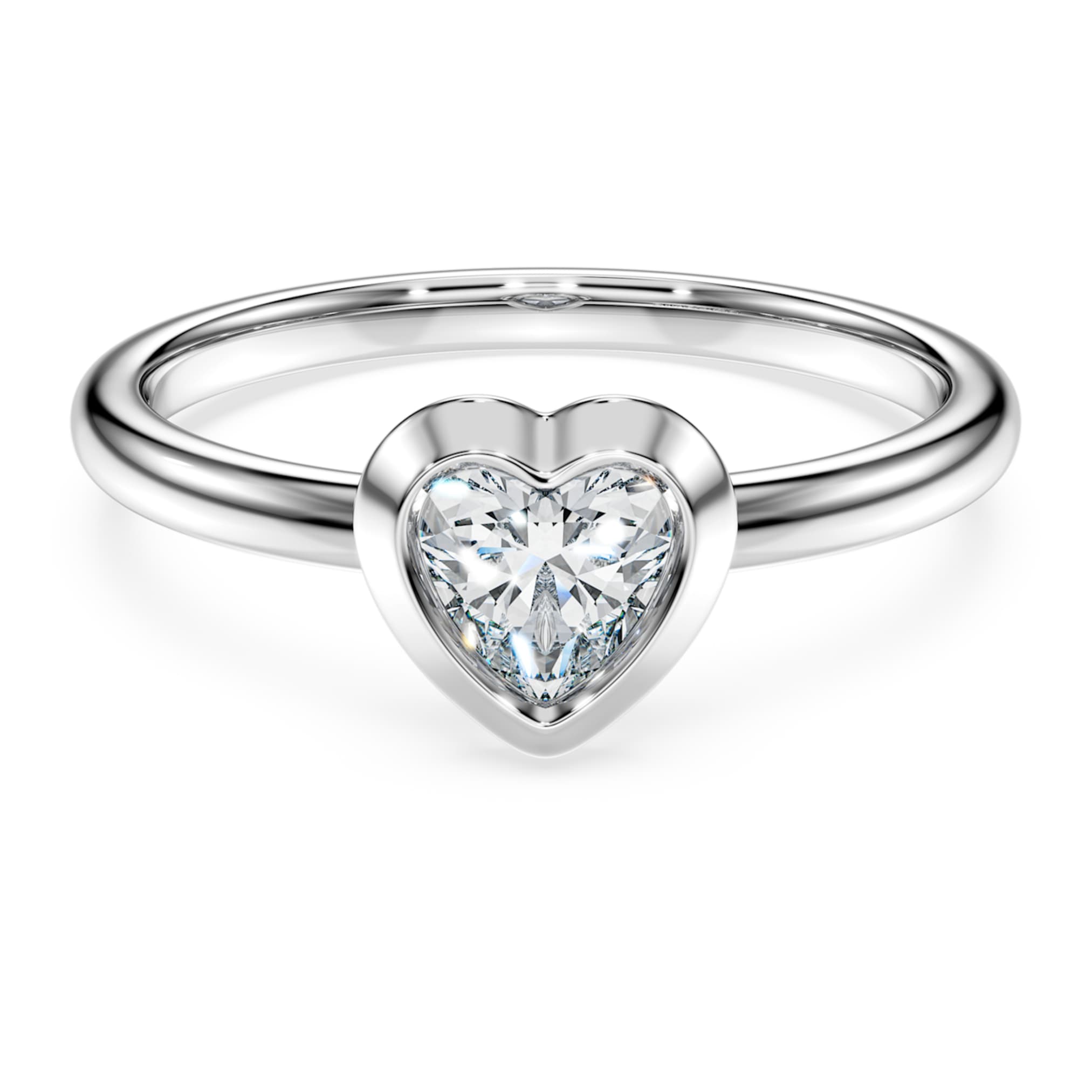 Swarovski Eternity solitaire ring Lab-grown diamonds 0.5 ct tw, Heart shape, Sterling silver