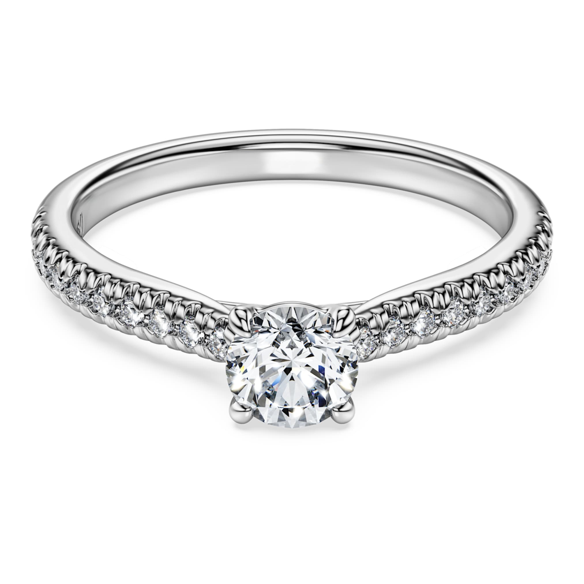 Swarovski Eternity solitaire ring Lab-grown diamonds 0.7 ct tw, Round shape, 14K white gold