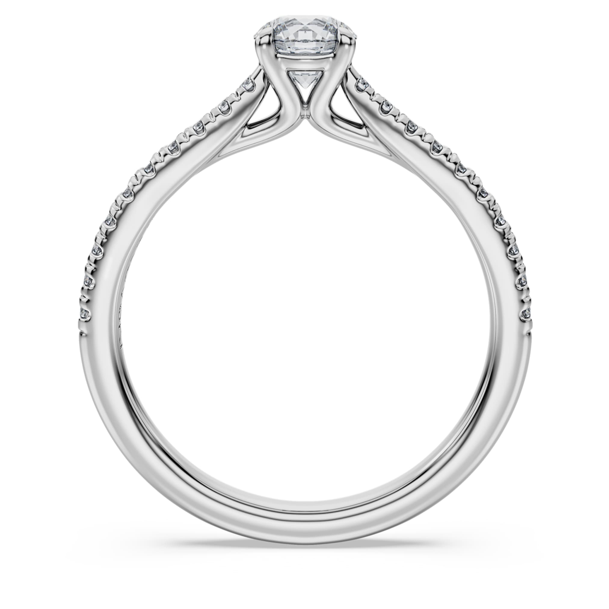 Swarovski Eternity solitaire ring Lab-grown diamonds 0.7 ct tw, Round shape, 14K white gold