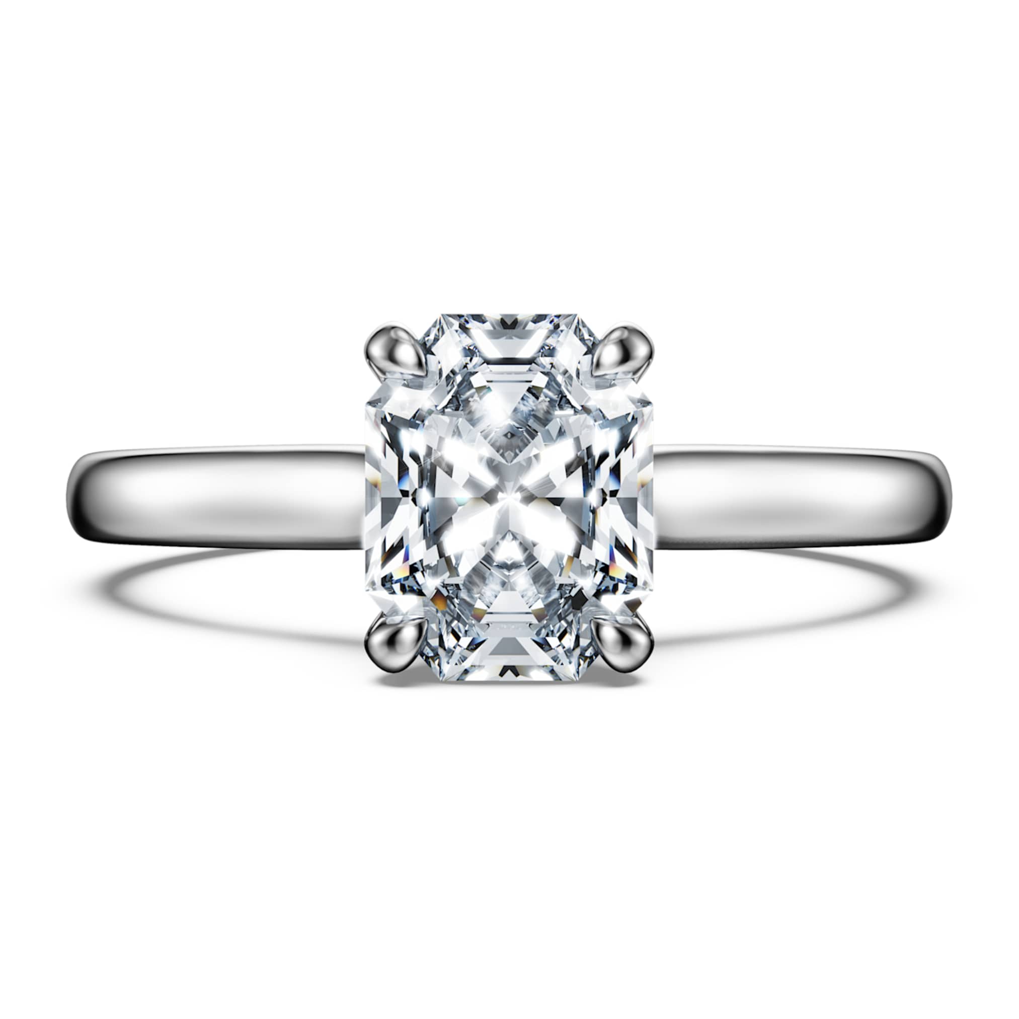 Swarovski Eternity solitaire ring Lab-grown diamonds 1.0 ct tw, Octagon shape, 14K white gold