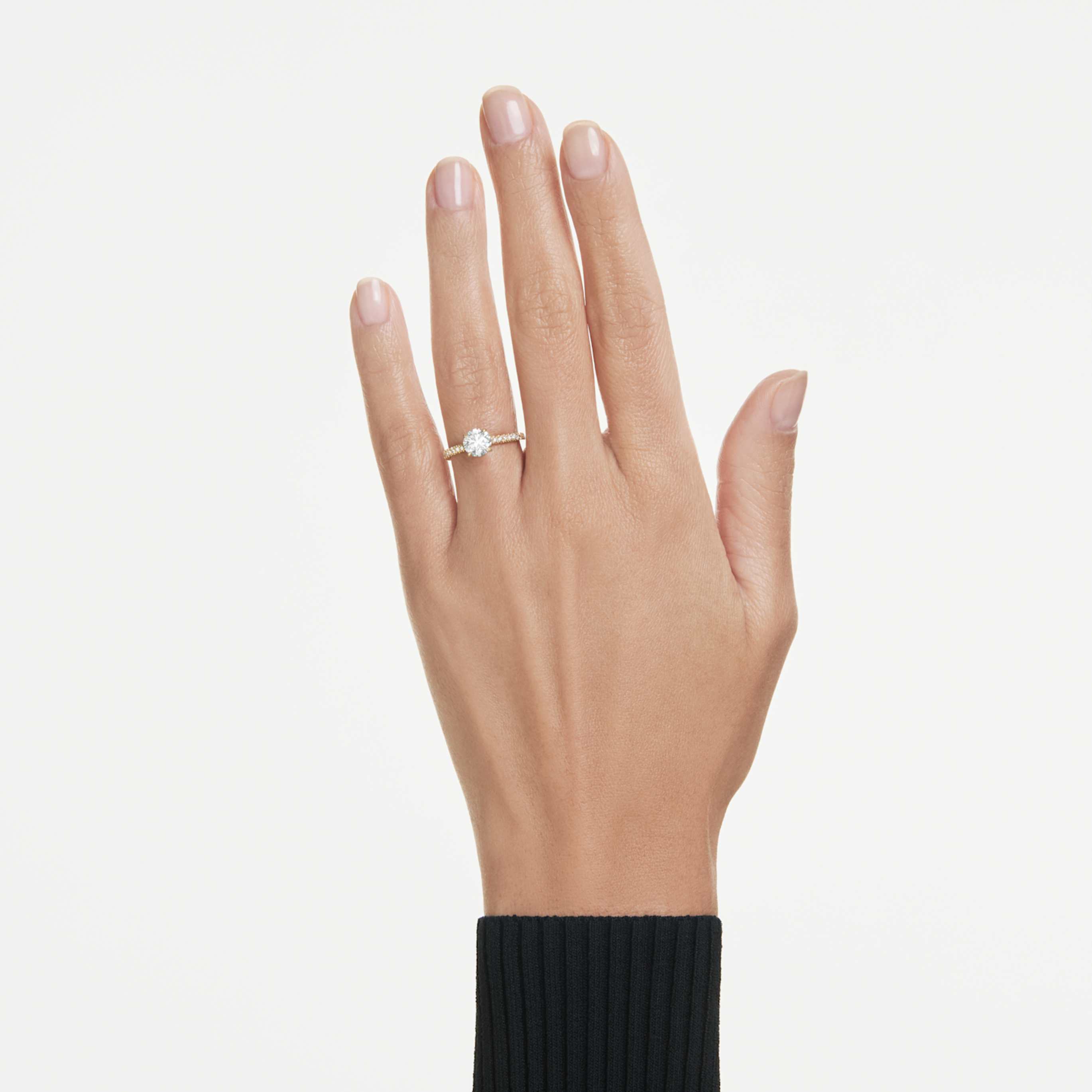 Swarovski Eternity solitaire ring Lab-grown diamonds 1.2 ct tw, Round shape, 14K white gold