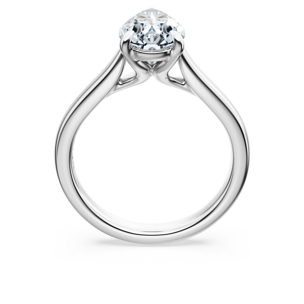 Swarovski Eternity solitaire ring Lab-grown diamonds 2 ct tw, Pear shape, 14K white gold